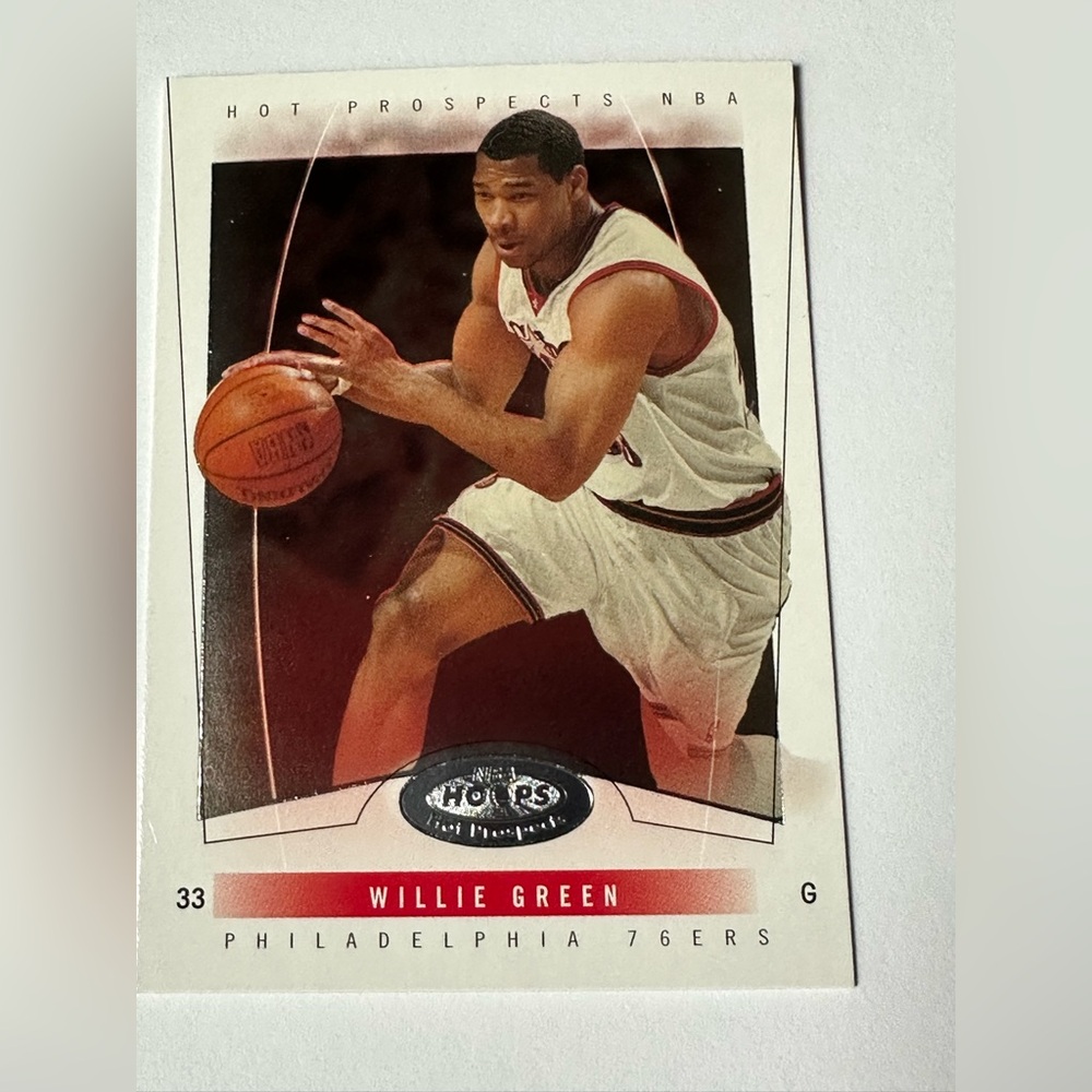 Willie Green Philadelphia 76ers Basketball Trading Card - White/Red
